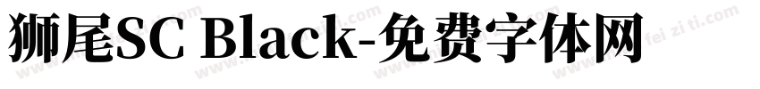 獅尾SC Black字体转换
